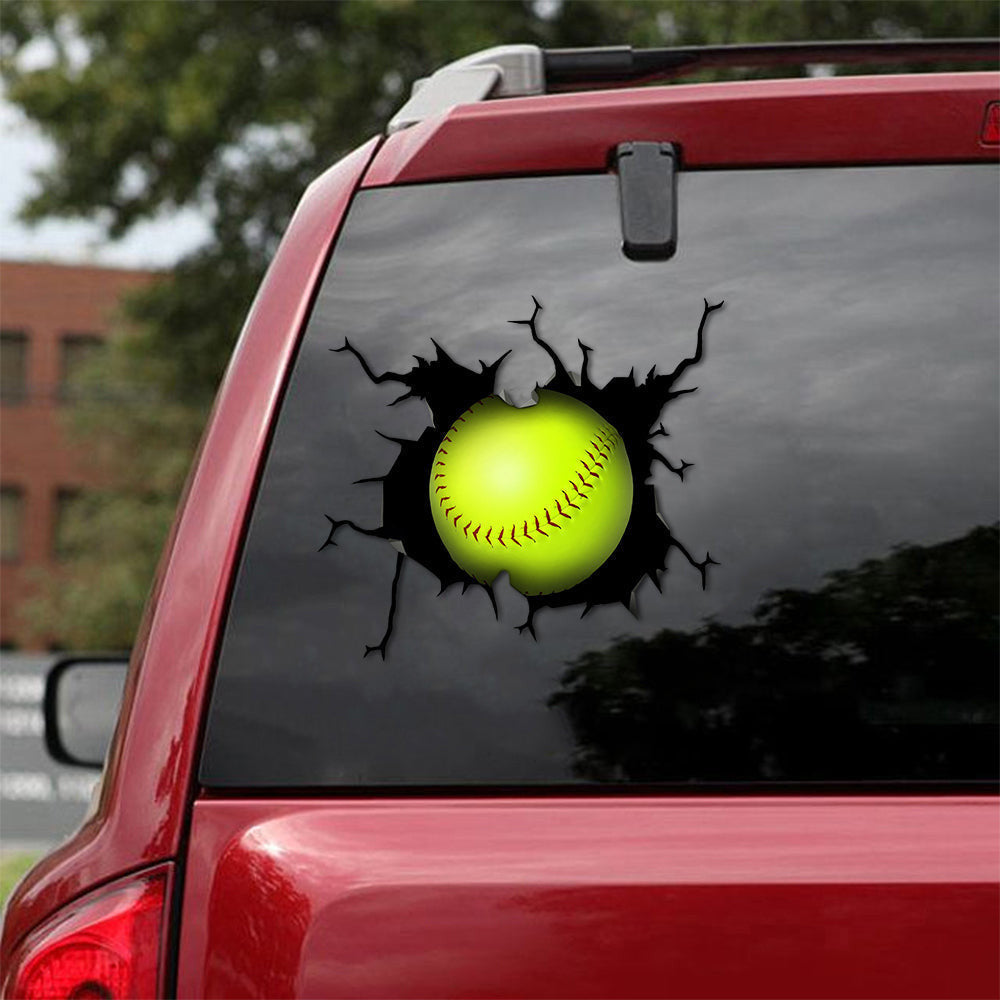 Baseball Dad Decal, Car Sticker For Window & Bumper