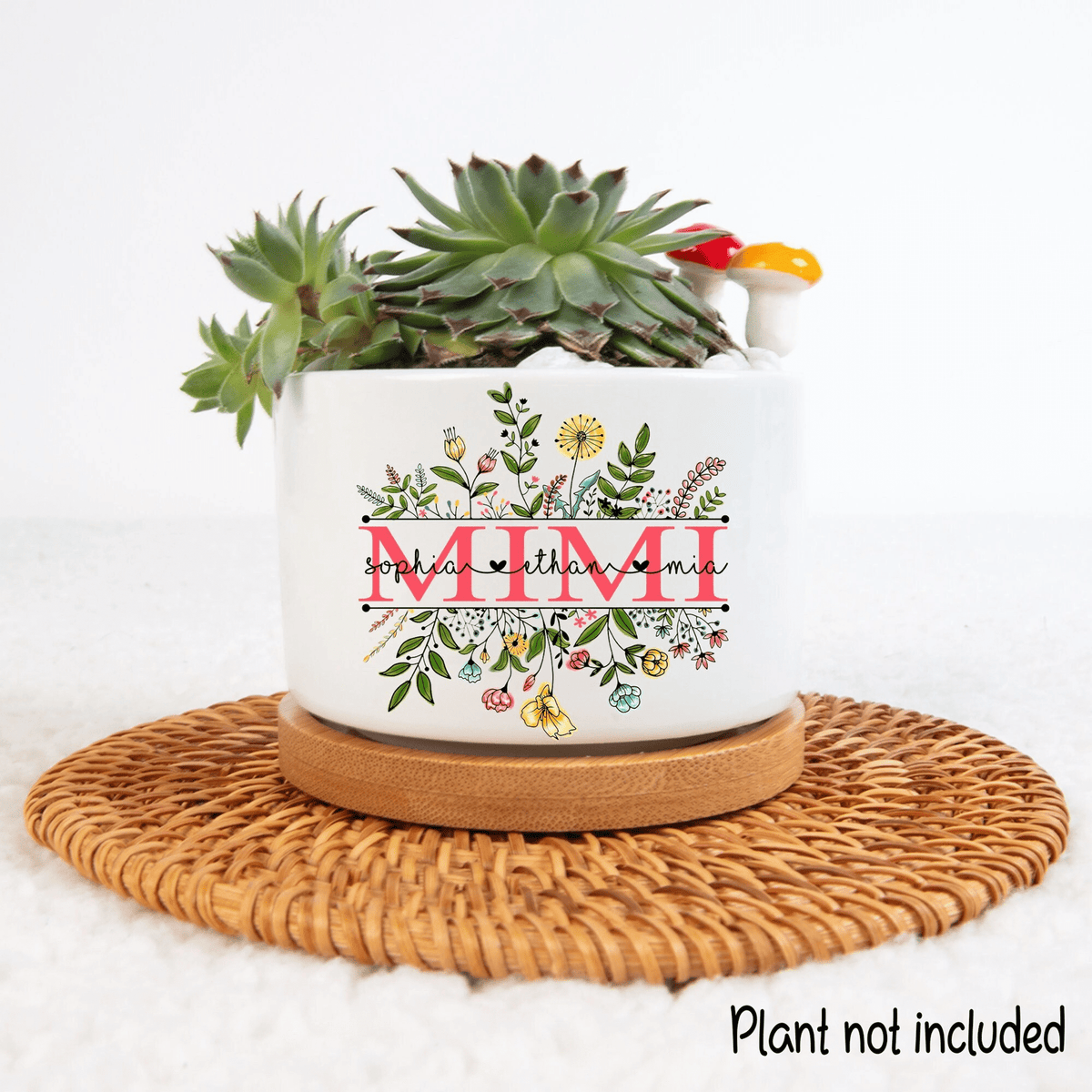 Personalized Mimi Mini Plant Pot, Custom Grandma Gifts, Gifts for Grandma Gardener with Custom Nickname, Custom Nana Gigi Plant Pot