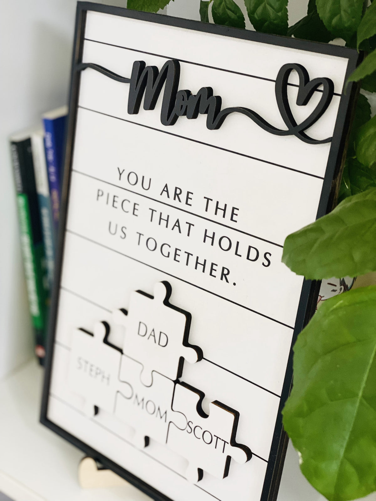 Mother's Day Puzzle Sign | Personalized Custom Gift | You Are The Piece That Holds Us Together