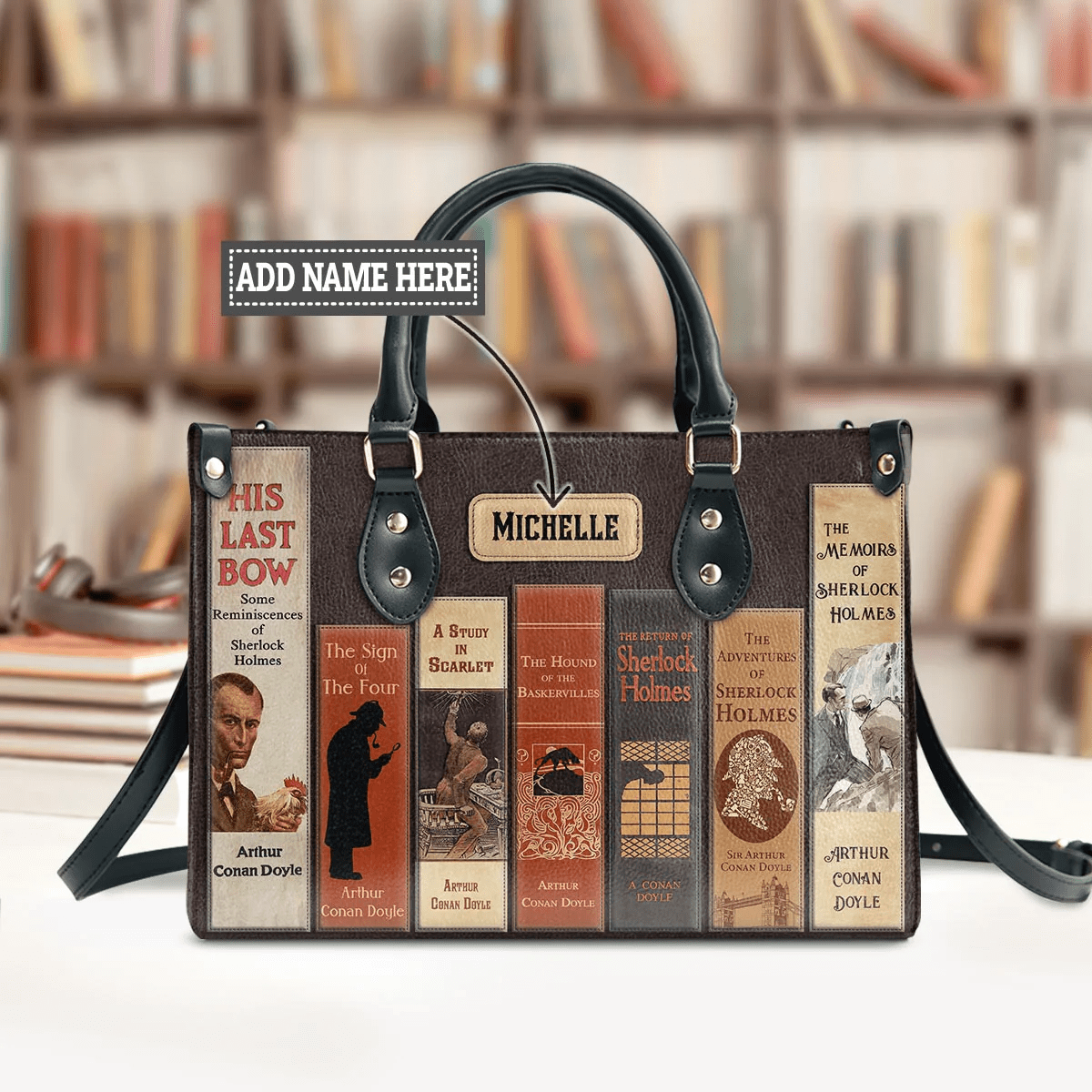 Custom Handbags for Women, Detective Inspired Designs by Arthur Conan Doyle | Libro Handbags