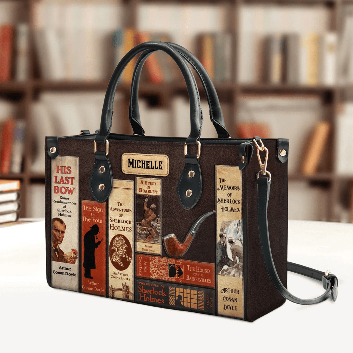 Custom Handbags for Women, Detective Inspired Designs by Arthur Conan Doyle | Libro Handbags