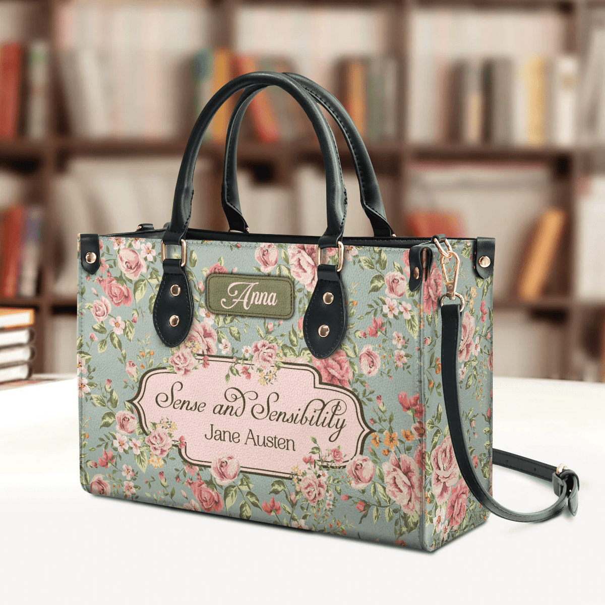 Personalized Handbags in Jane Austen Style, Pride and Prejudice, Libro Handbags Customization
