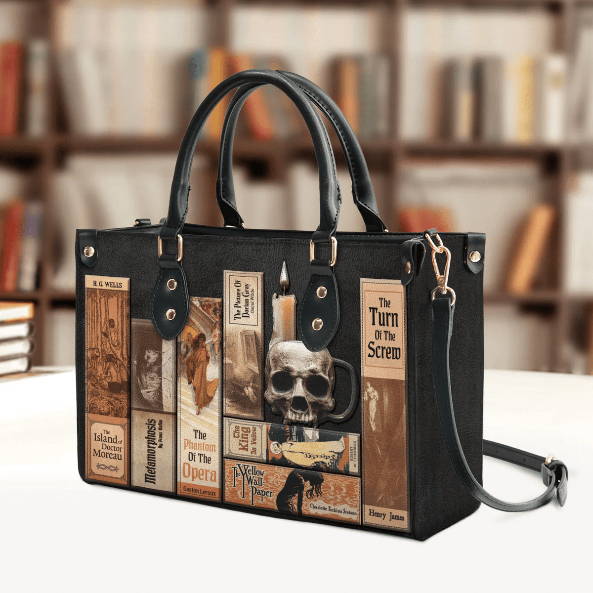 Custom Libro Handbags, Horror-inspired Libro Handbag, Custom Libro Handbags for Women