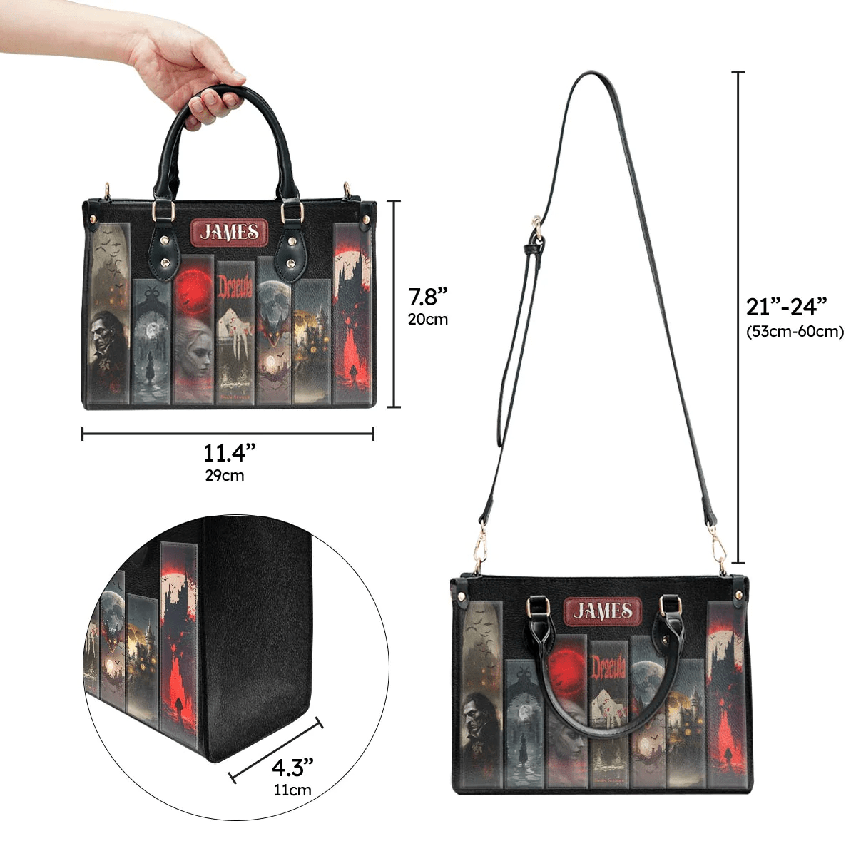 Custom Libro Handbags, Unique Shakespearean Customization - Personalized Gifts for the Ultimate Shakespeare Lover