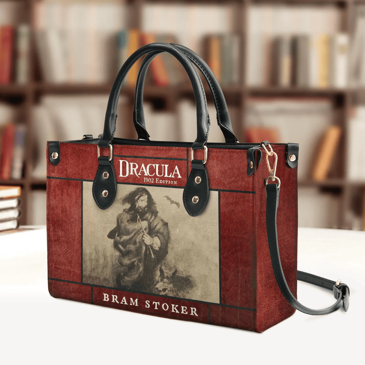 Custom Libro Handbags: Personalized Leather Bag Gift Inspired by Bram Stoker, Leather Bag Gift