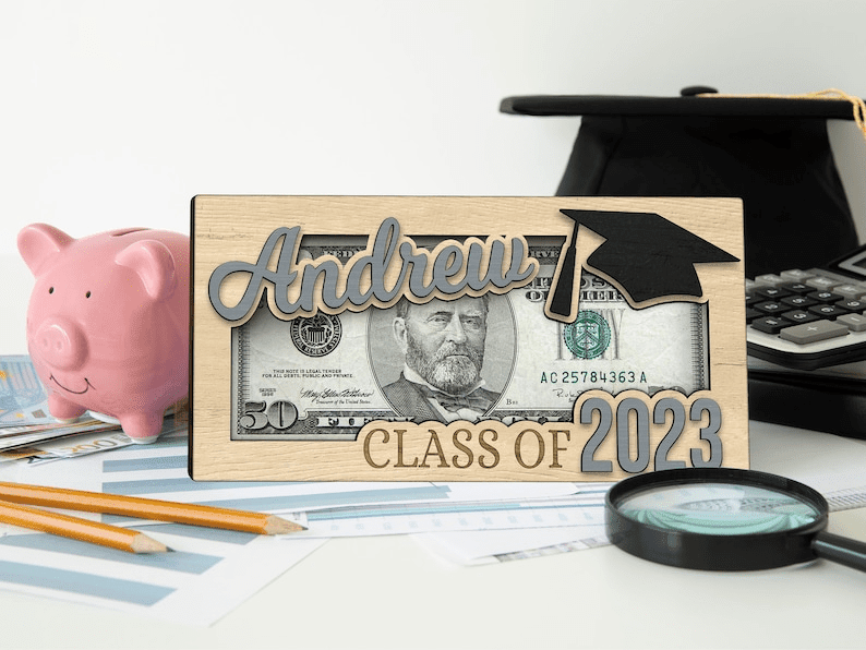 Money Holder For Graduation, Gift For 2023, Custom Gift For College, College Money Holder, Customizble Cash Holder, Personalized Gift