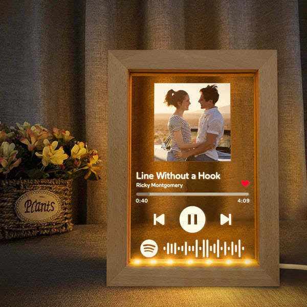 Custom Spotify Plaque Valentine's Gifts Scannable Music Plaque Personalized Spotify Gift For Her