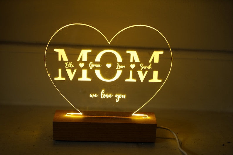 Gift Idea for Mom - Night Light for Mommy - Personalized Gift for Mom - Mother's Day Gift 2024 - Gift for Mother in Law - Custom Mom Present
