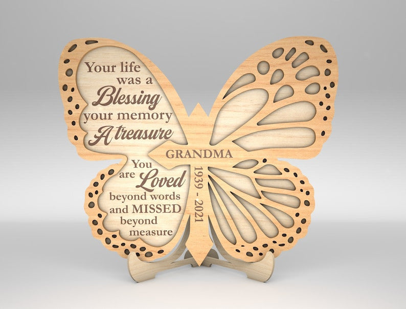 Personalized Grandma Memorial Sign Wood Sign, Gift Idea For Mom, Grandmother In Mother's Day