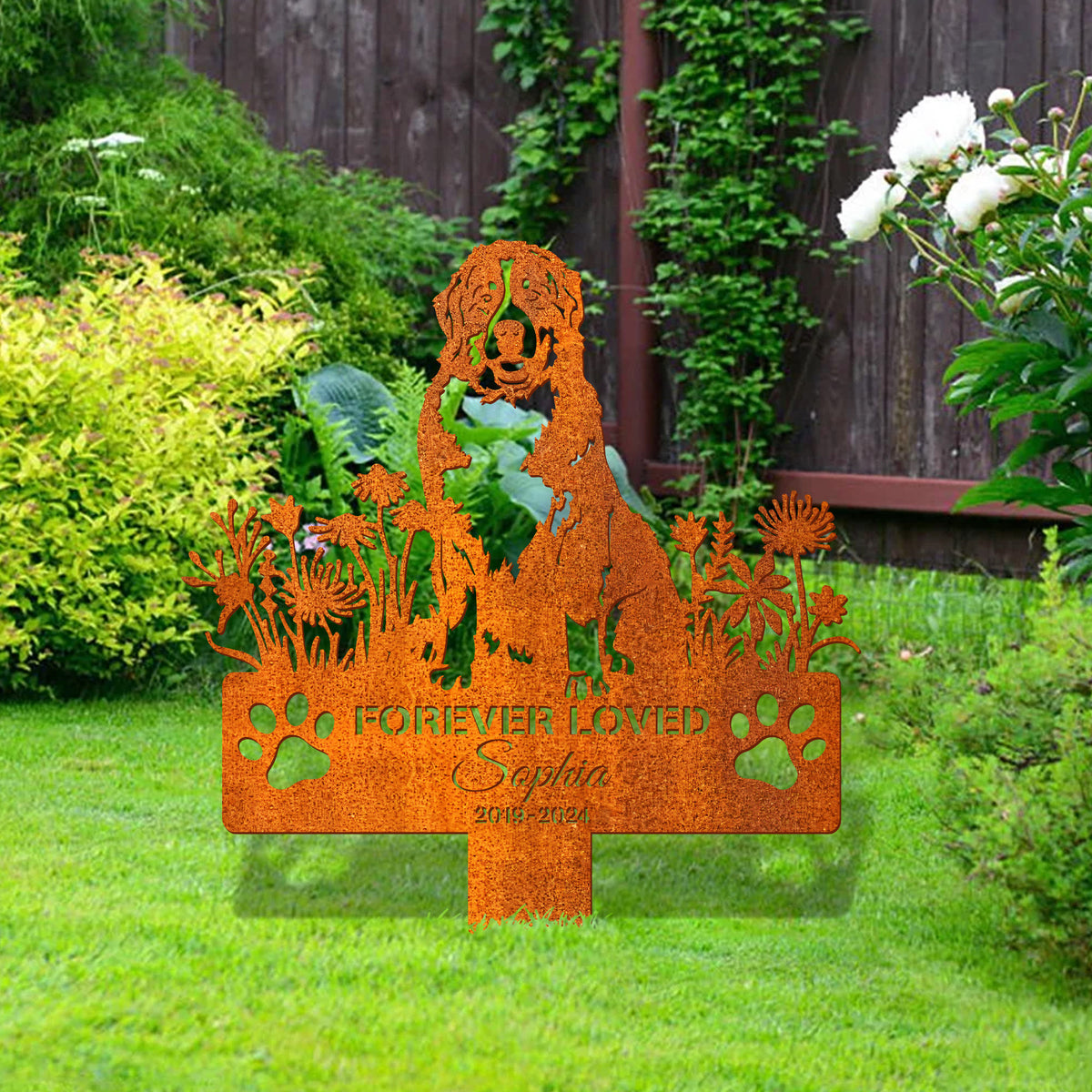 Custom Dog Memorial Stake, Bernese Mountain Memorial Stake Dog Name Sign Sympathy Sign, Pet Grave Marker, Remembrance Stake, Pet Memorial