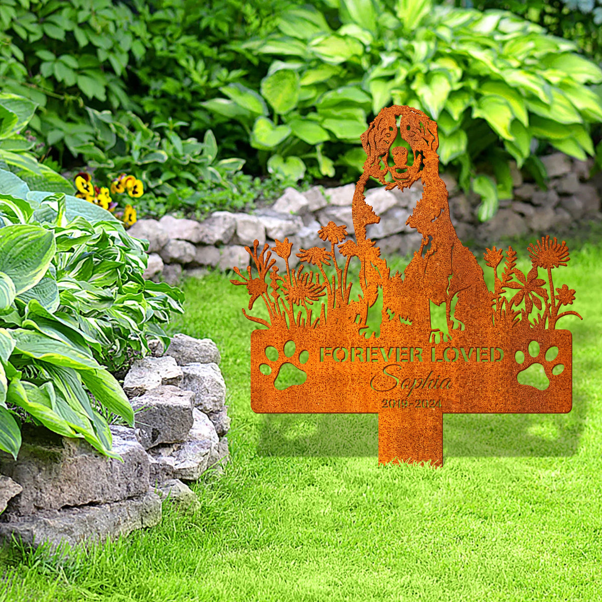 Custom Dog Memorial Stake, Bernese Mountain Memorial Stake Dog Name Sign Sympathy Sign, Pet Grave Marker, Remembrance Stake, Pet Memorial