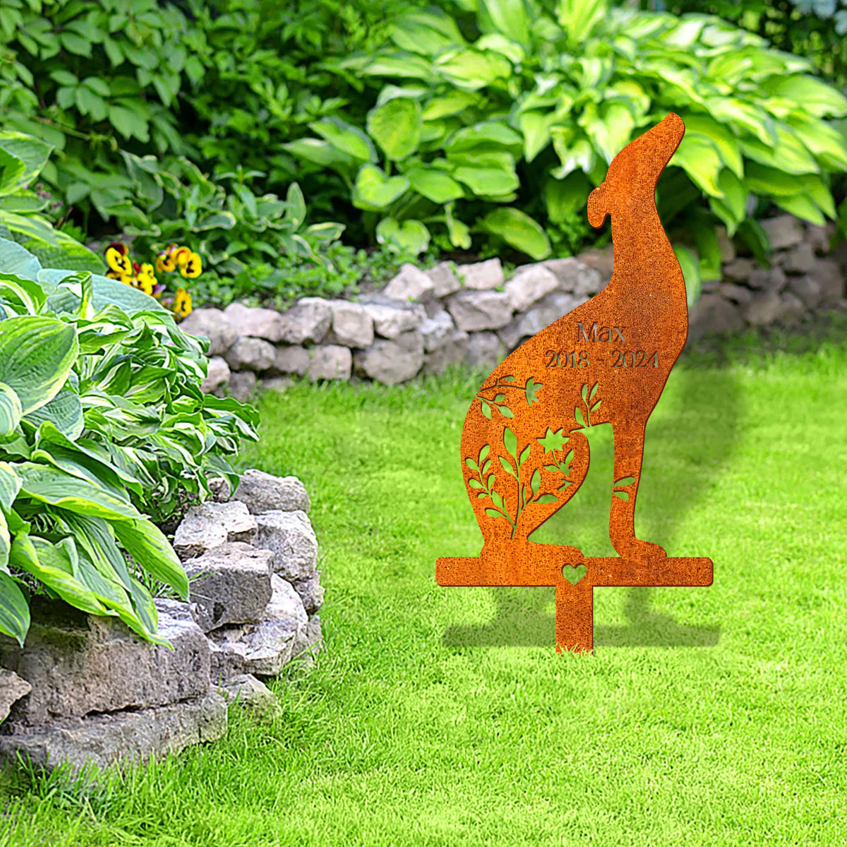 Personalized Greyhound Memorial Stake, Garden Decor, Dog Memorial Gift, Custom Dog Memorial, Dog Sympathy Sign Pet Loss Gift, Grave Marker