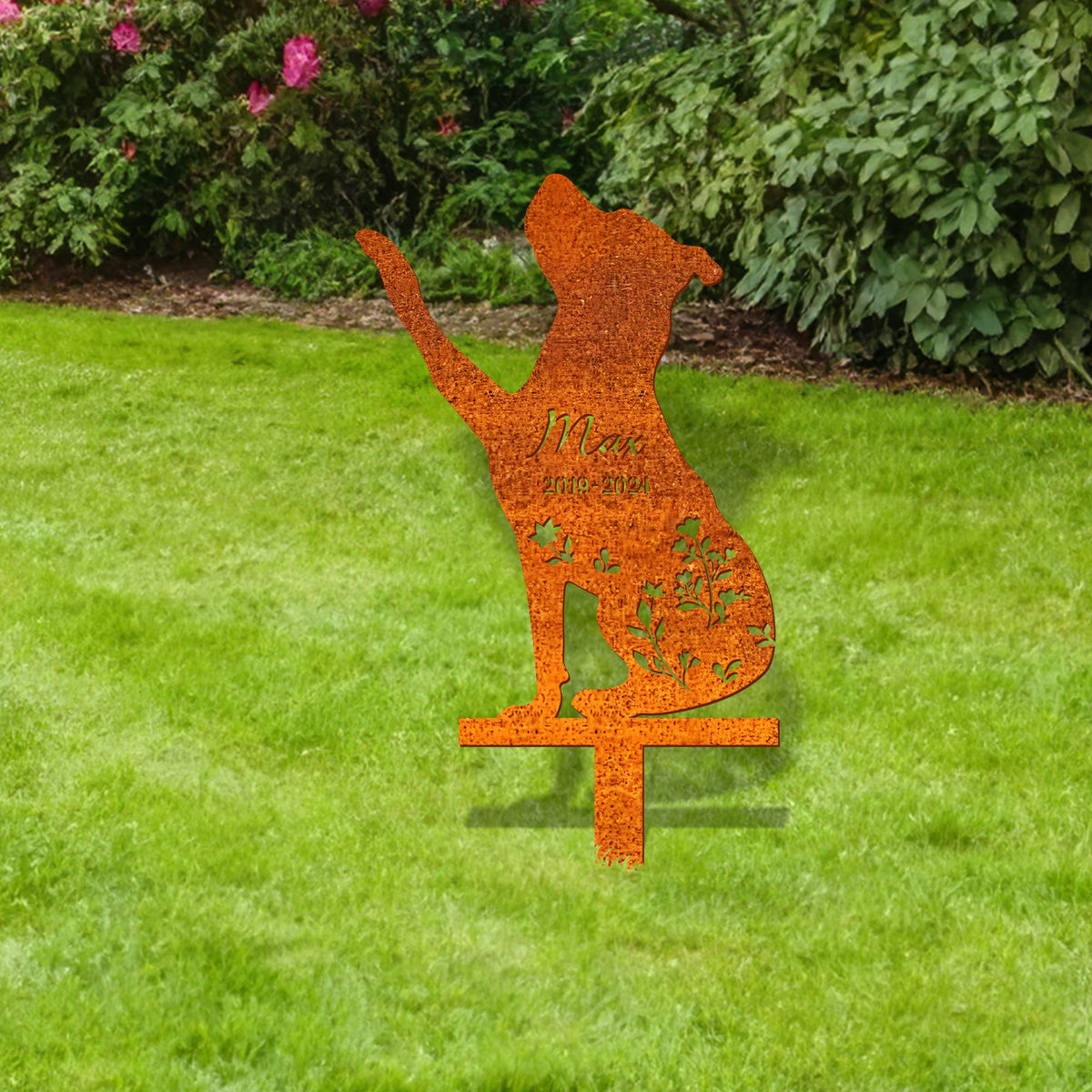 Personalized Pit Bull Dog Memorial Stake Garden Stake, Metal Yard Art, Pit Bull Sign Dog Sympathy Gift, Custom Dog Memorial, Pet Loss Gift