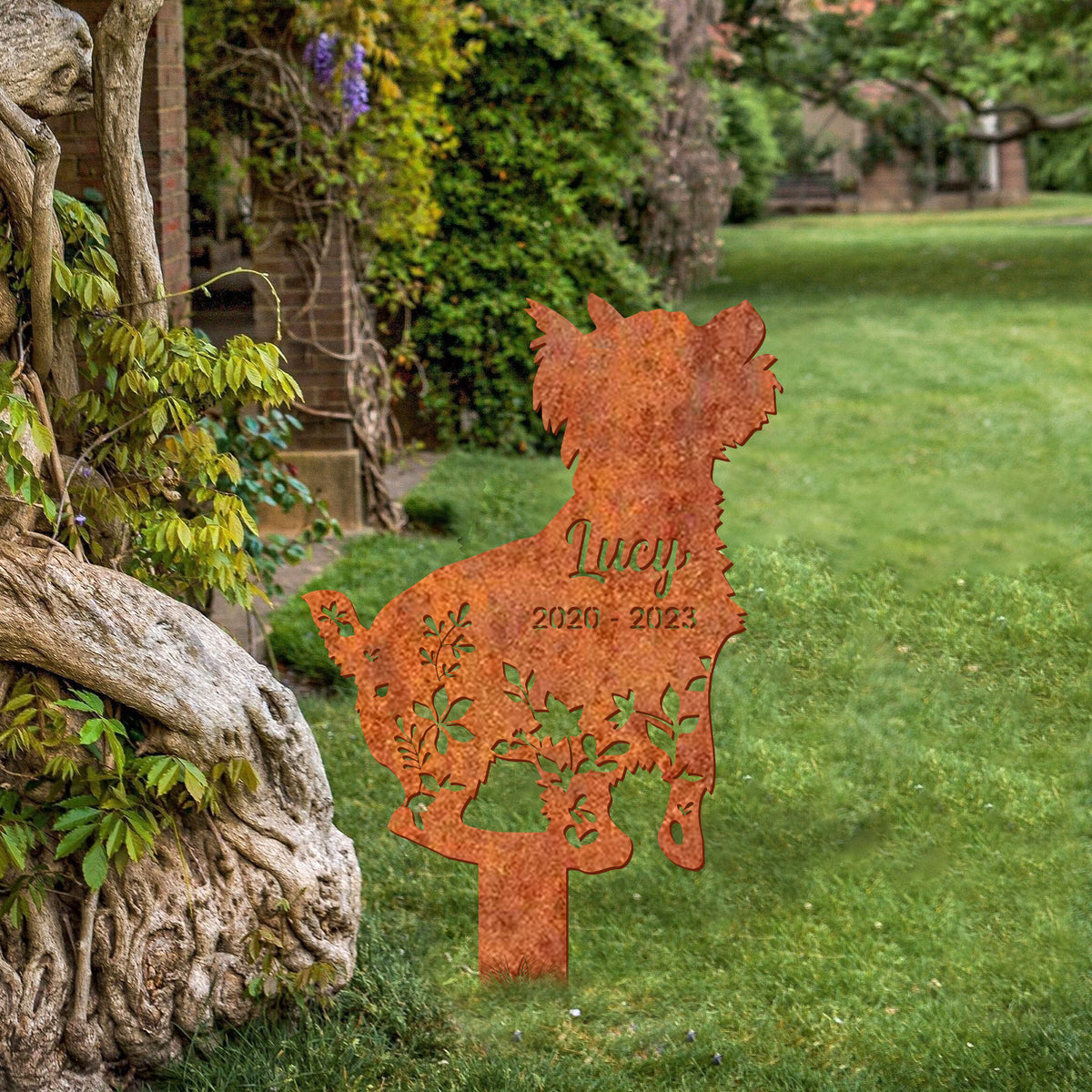 Personalized Yorkshire Terrier Dog Memorial Stake, Dog Name Sign, Sympathy Sign, Pet Grave Marker, Remembrance Stake, Yorkshire Terrier Sign