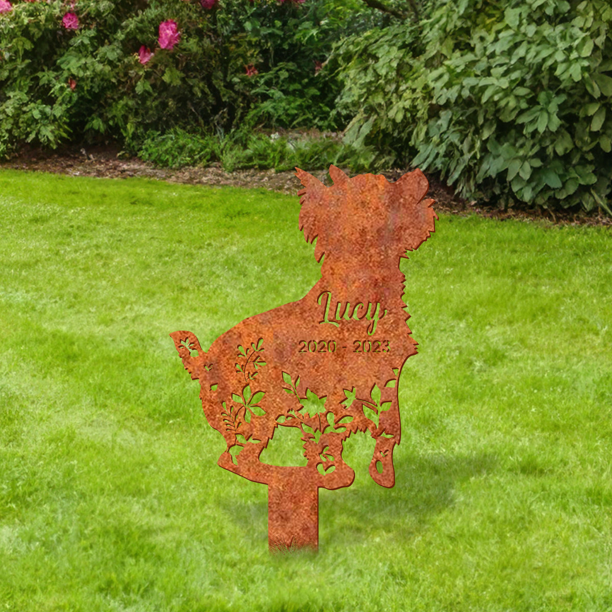 Personalized Yorkshire Terrier Dog Memorial Stake, Dog Name Sign, Sympathy Sign, Pet Grave Marker, Remembrance Stake, Yorkshire Terrier Sign
