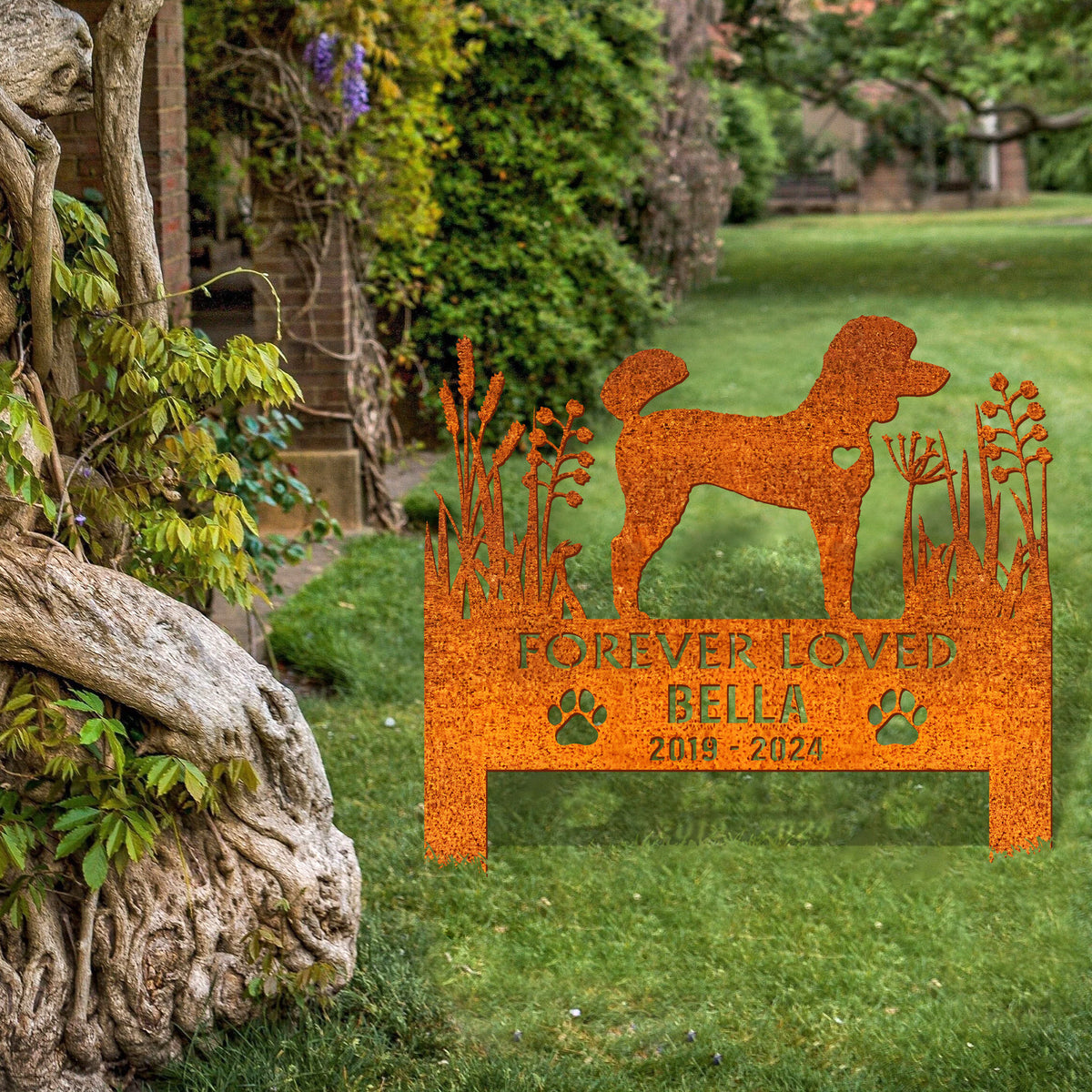 Personalized Poodle Memorial Stake, Pet Grave Markers Sign, Poodle Gift, Dog Memorial Stake, Pet Loss Gift, Sympathy Sign, Remembrance Stake