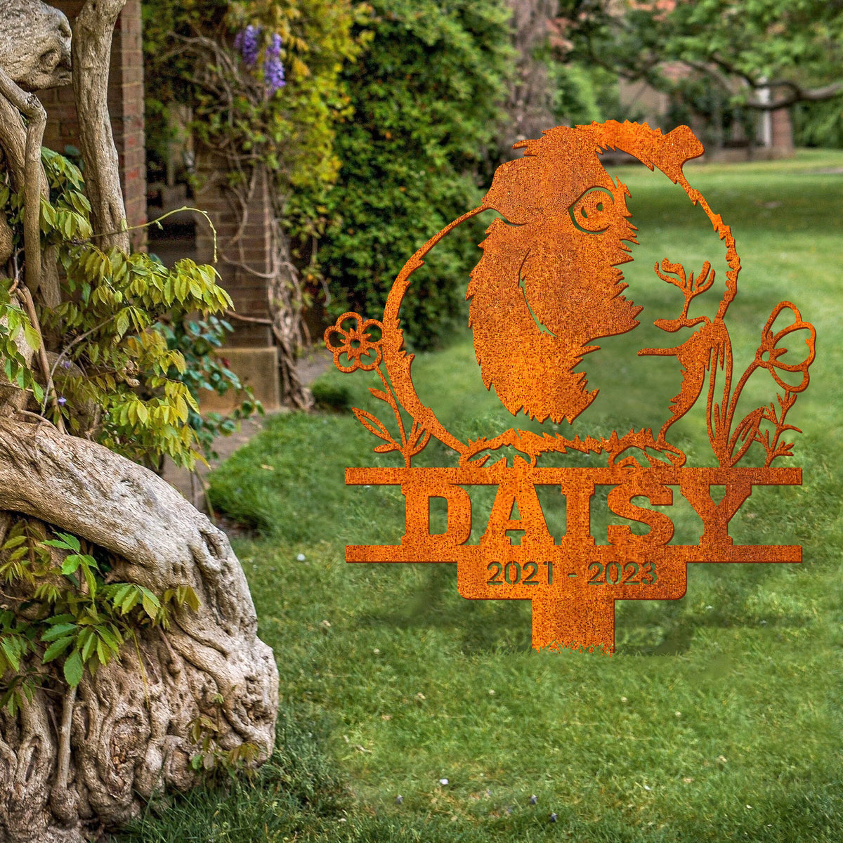 Custom Guinea Pig Memorial Stake, Guinea Pig Yard Stake, Guinea Pig Pet Memorial Marker, Metal Hamster Memorial Stake, Grave Marker