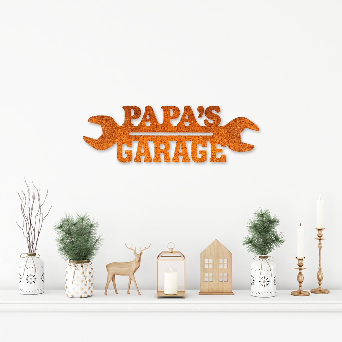 Personalized Metal Garage Sign Custom Garage Metal Wall Decor Papas Garage Name Sign Dads Garage Decor Gift For Dad Fathers Day Gifts
