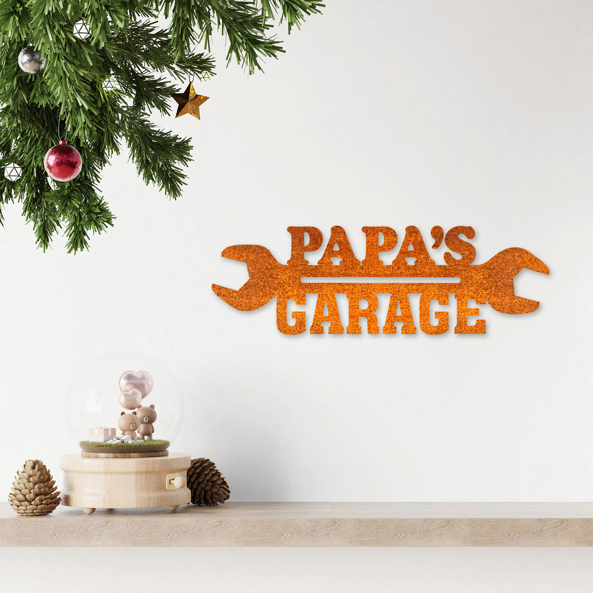 Personalized Metal Garage Sign Custom Garage Metal Wall Decor Papas Garage Name Sign Dads Garage Decor Gift For Dad Fathers Day Gifts