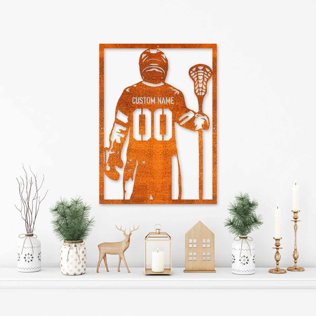 Custom Lacrosse Metal Sign Led Light, Lacrosse Player Name And Number Sign, Birthday Gift For Lacrosse Players, Home Decor, Lacrosse Sign