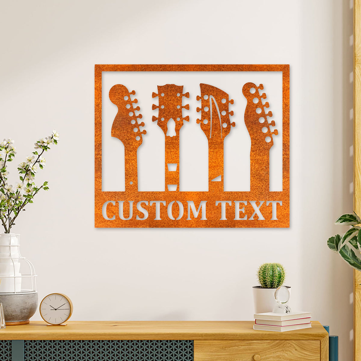 Custom Guitar Metal Wall Art Guitar Sign Personalized Guitarist Name Sign Music Room Kid Nursery Decor Birthday Gift Guitar Player Gift