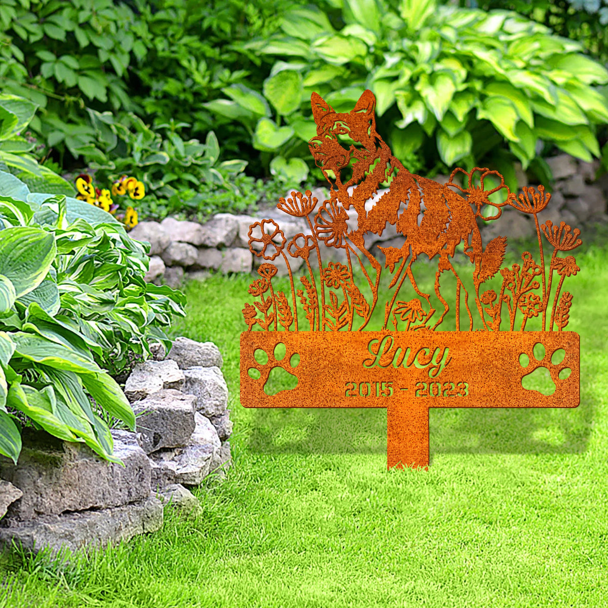 Personalized German Shepherd Memorial Stake, Dog Memorial Stake, Pet Grave Marker, German Shepherd Sign, Pet Sympathy Sign, Dog Lover Gifts