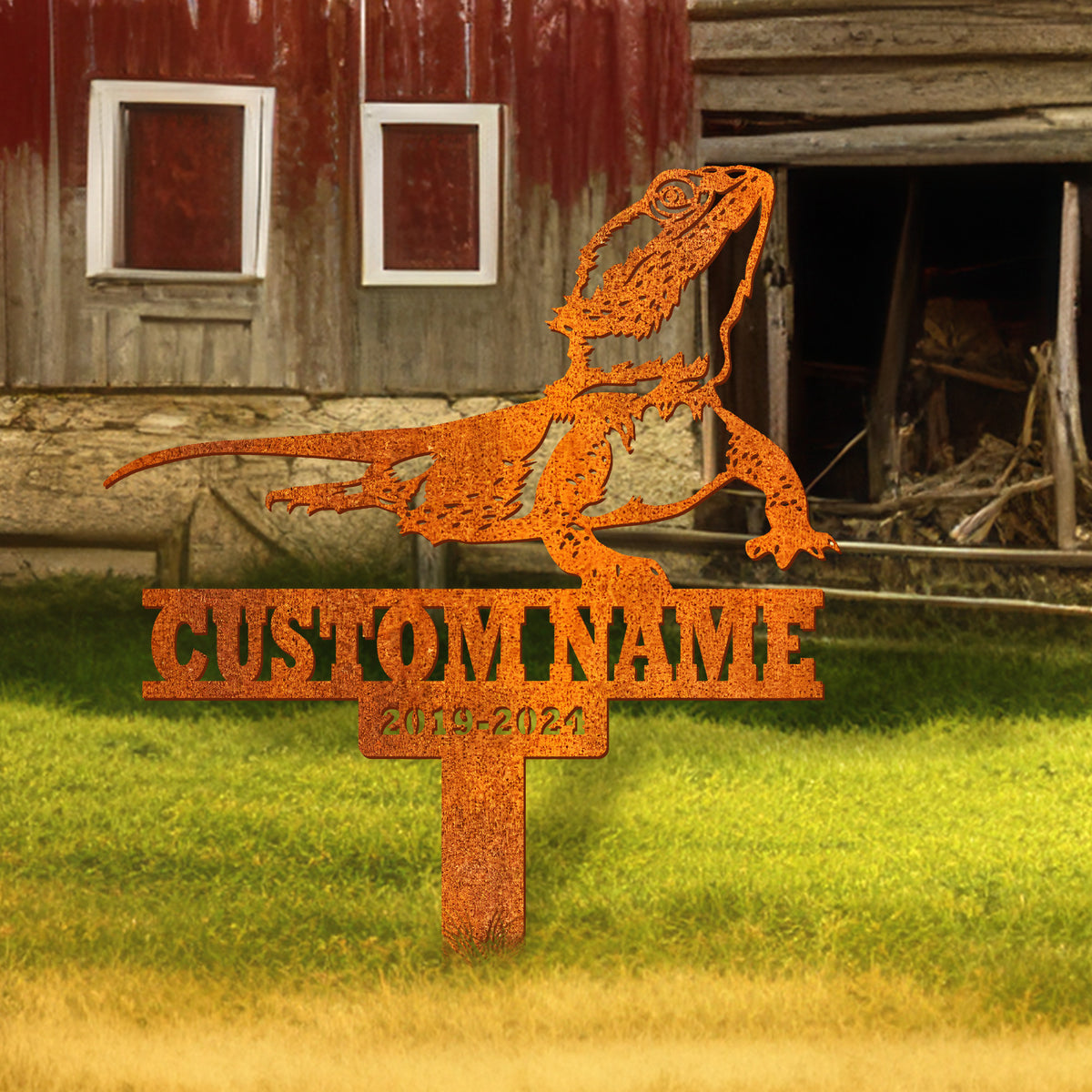 Custom Bearded Dragon Memorial Stake, Lizard Name Sign, Lizard Memorial, Sympathy Sign, Garden Decor, Bearded Dragon Sign, Pet Grave Marker