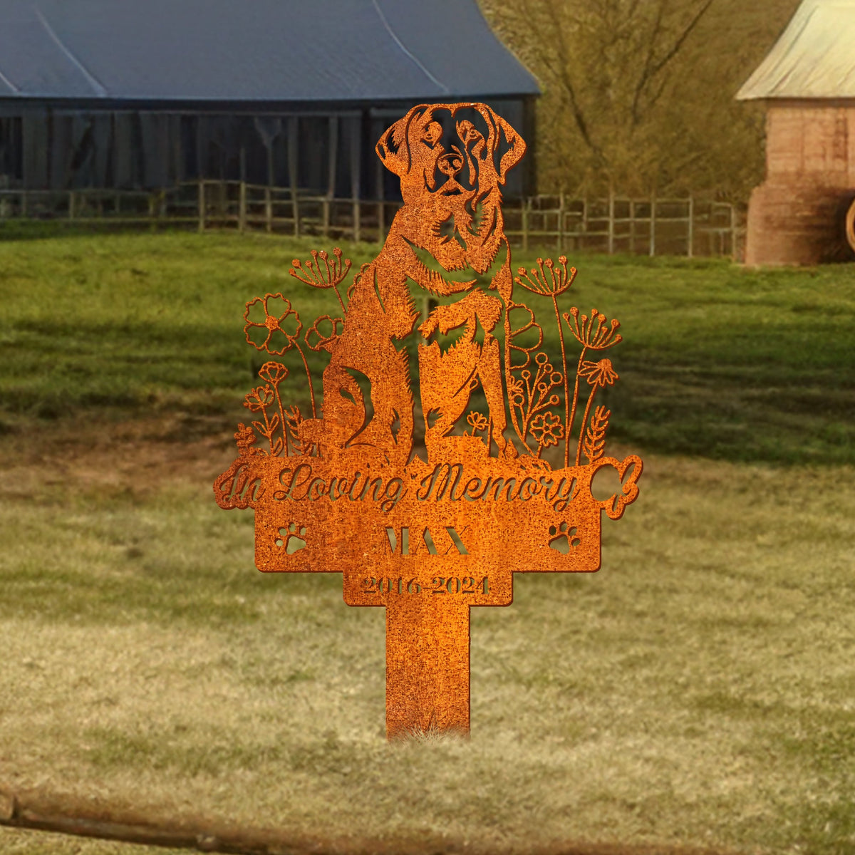 Personalized Dog Memorial Stake, Garden Stake, Labrador Retriever Sign, Dog Garden Sign, Sympathy Sign, Pet Grave Marker, Remembrance Stake