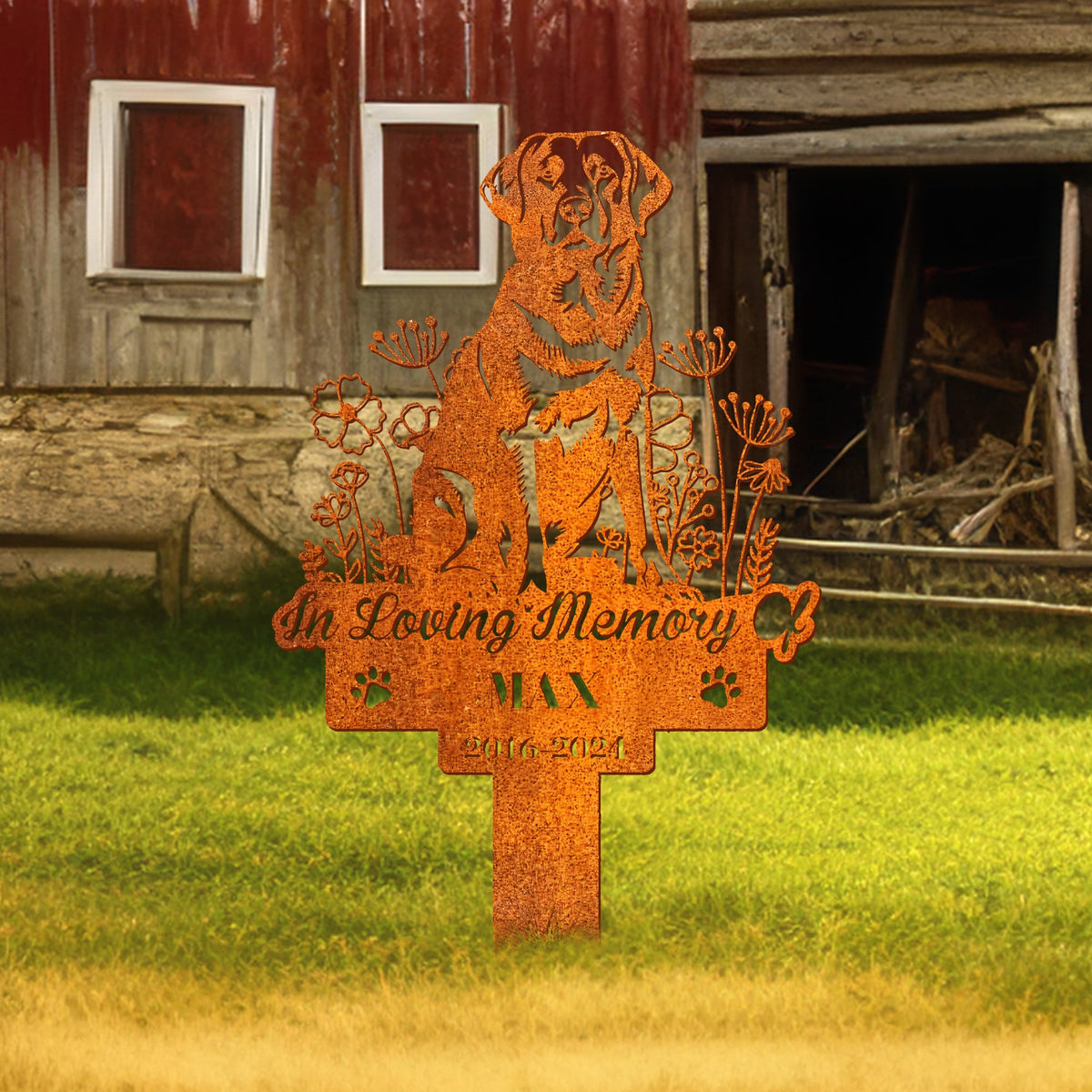 Personalized Dog Memorial Stake, Garden Stake, Labrador Retriever Sign, Dog Garden Sign, Sympathy Sign, Pet Grave Marker, Remembrance Stake