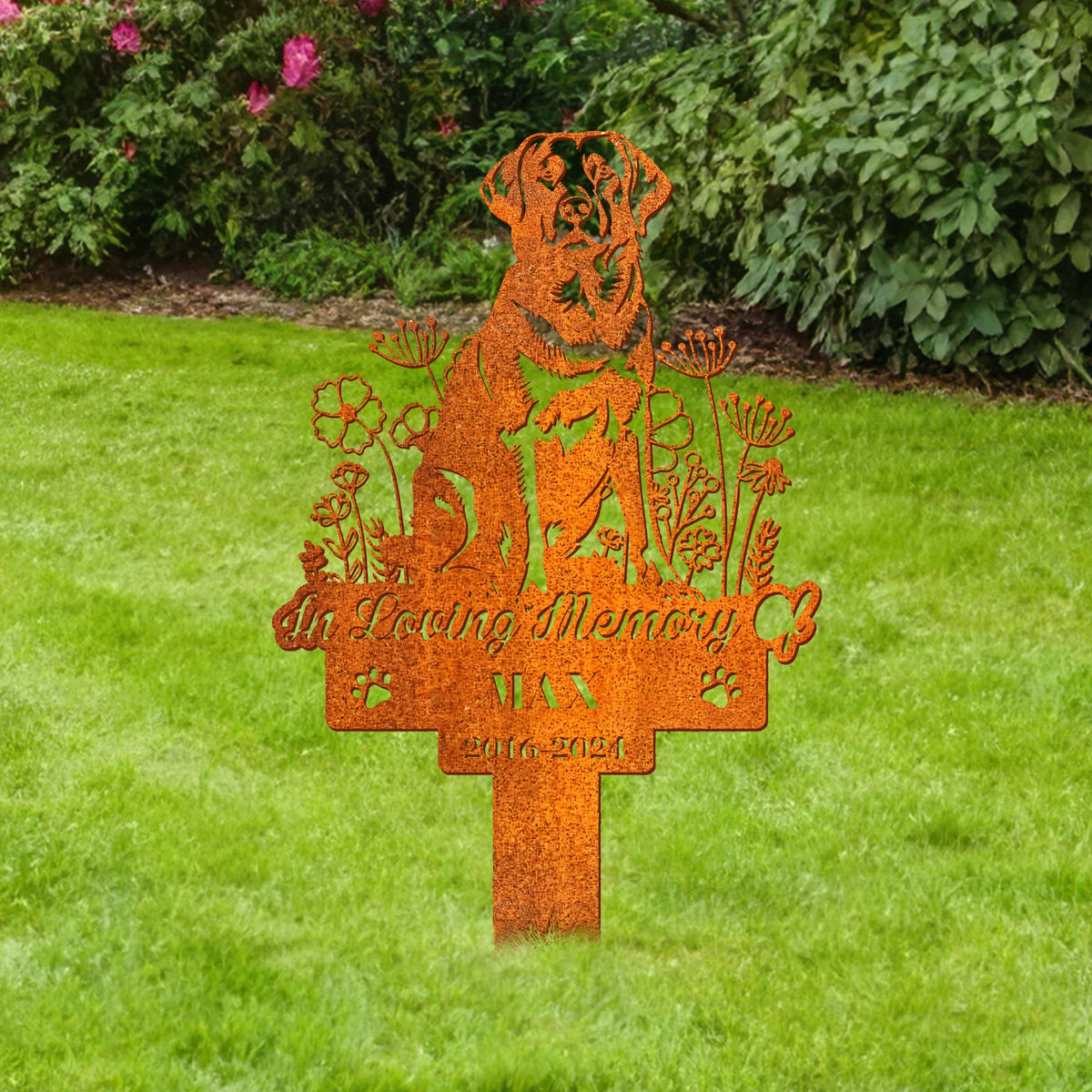 Personalized Dog Memorial Stake, Garden Stake, Labrador Retriever Sign, Dog Garden Sign, Sympathy Sign, Pet Grave Marker, Remembrance Stake