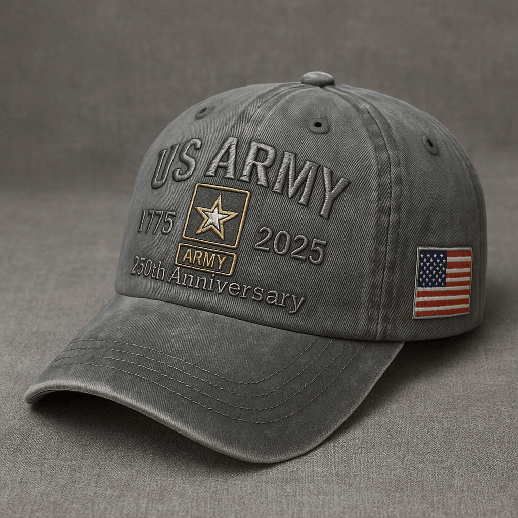 U.S. Army 250th Anniversary Commemorative Cap, Embroidered Cap, Gift Idea
