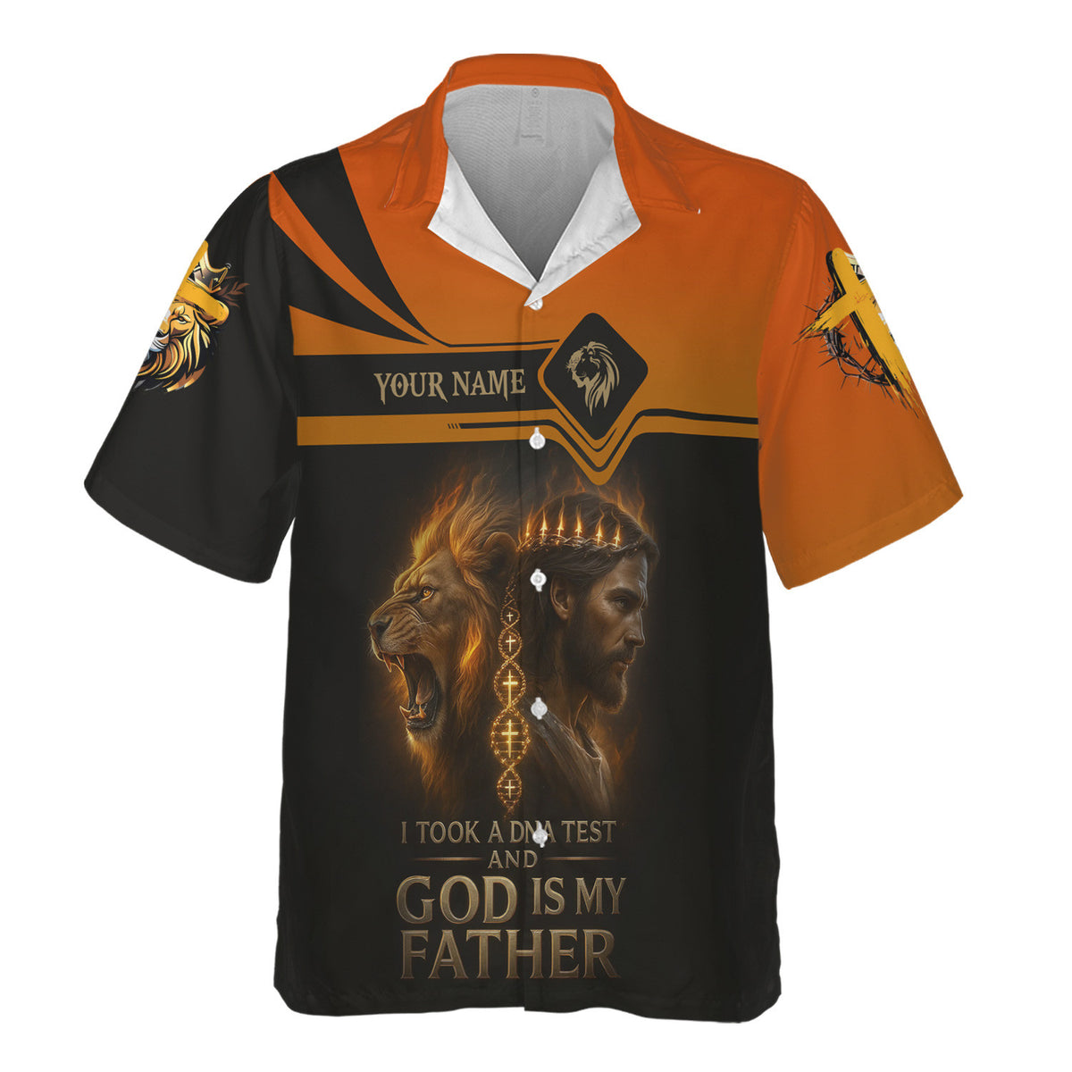 Personalized Christian Shirt - God Is My Father, Christian Lion & Jesus Design, Gift For Mens & Womens, Christian Clothes