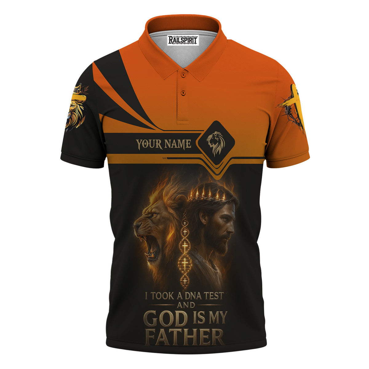 Personalized Christian Shirt - God Is My Father, Christian Lion & Jesus Design, Gift For Mens & Womens, Christian Clothes