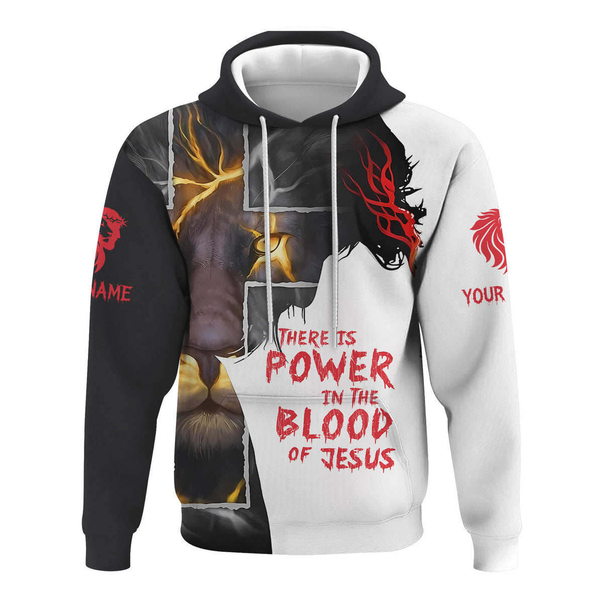 Custom Christian Lion Shirt, There Is Power In The Blood Of Jesus, Jesus Lion Apparel, Gift For Men & Women
