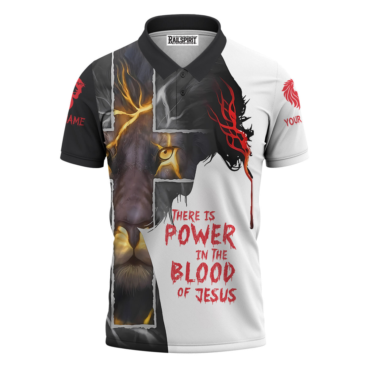 Custom Christian Lion Shirt, There Is Power In The Blood Of Jesus, Jesus Lion Apparel, Gift For Men & Women