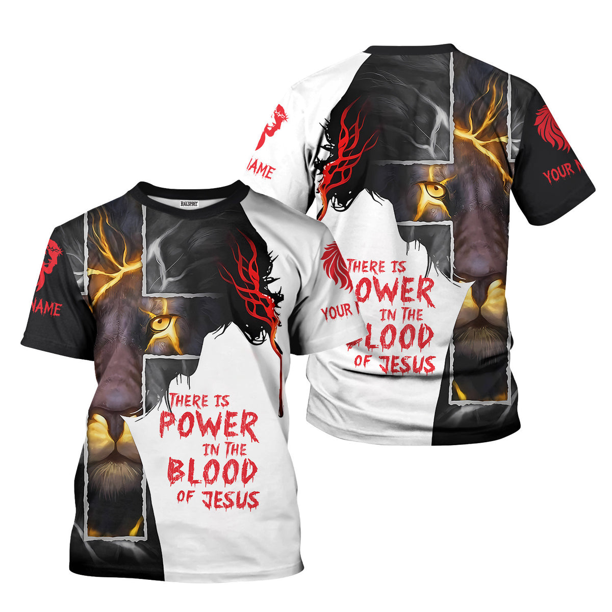 Custom Christian Lion Shirt, There Is Power In The Blood Of Jesus, Jesus Lion Apparel, Gift For Men & Women