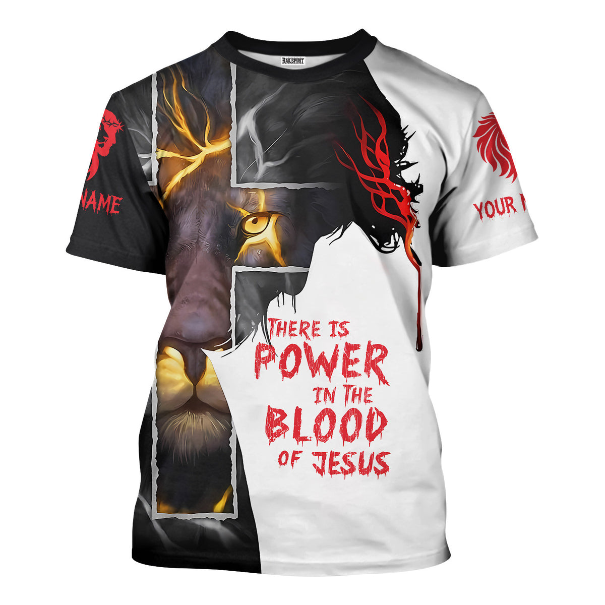 Custom Christian Lion Shirt, There Is Power In The Blood Of Jesus, Jesus Lion Apparel, Gift For Men & Women