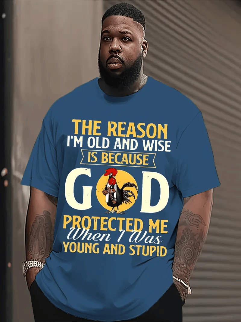 Funny Christian T Shirt The Reason I'm Old and Wise, Religious Humor Gift for Men Believers Fathers Friends