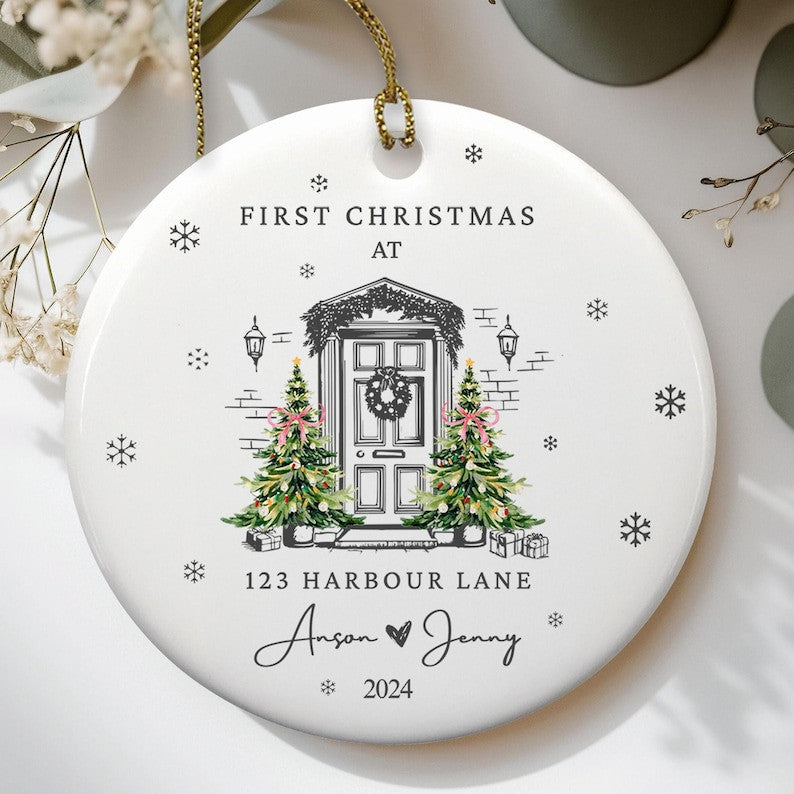 Personalized First Christmas In Our New Home Ornament, New House Christmas Ornament, Our First Home Keepsake, Housewarming Bauble Gift