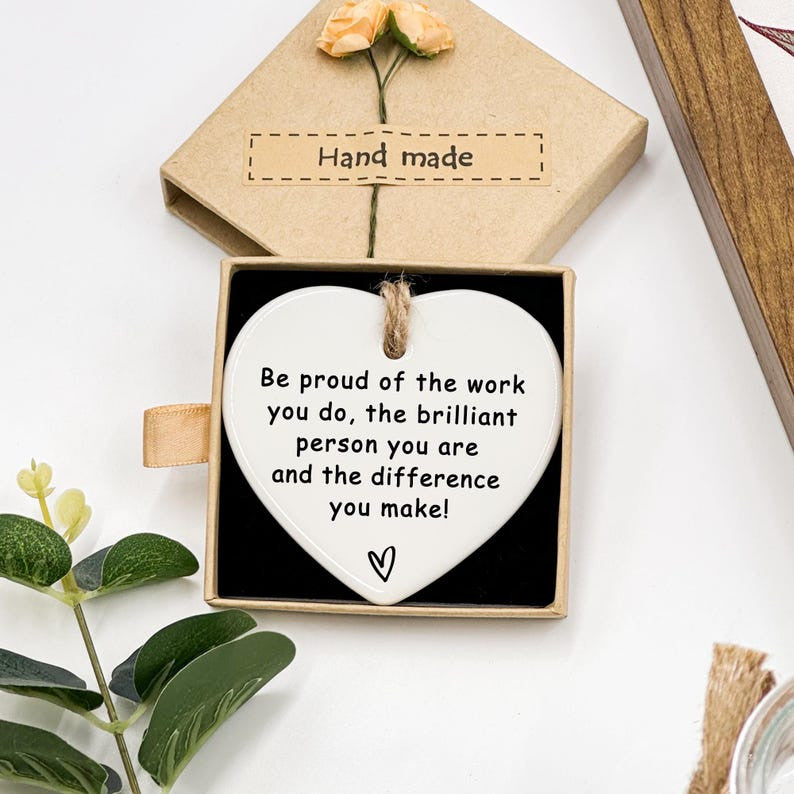 Be Proud Of The Work You Do, Thank You Gift, Leaving Gift, Gift For Her, Gift For Teacher, New Job Gift, Thank You Keepsake