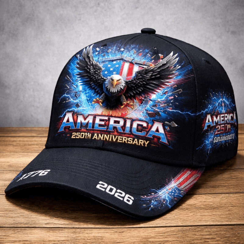 America 250th Anniversary Hat, Patriotic Eagle USA Cap, 1776–2026 Independence Freedom Gift