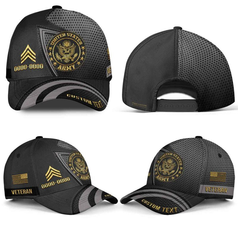 Custom Name Veteran Hat, Personalized Military Cap, United States Gift for Veteran Dad Husband