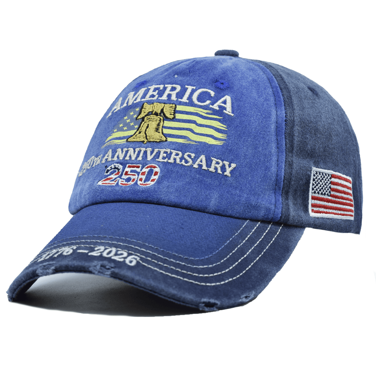 America 250 Years Anniversary Cap 1776-2026, Patriotic USA Flag Hat, Liberty Bell Printed Baseball Cap