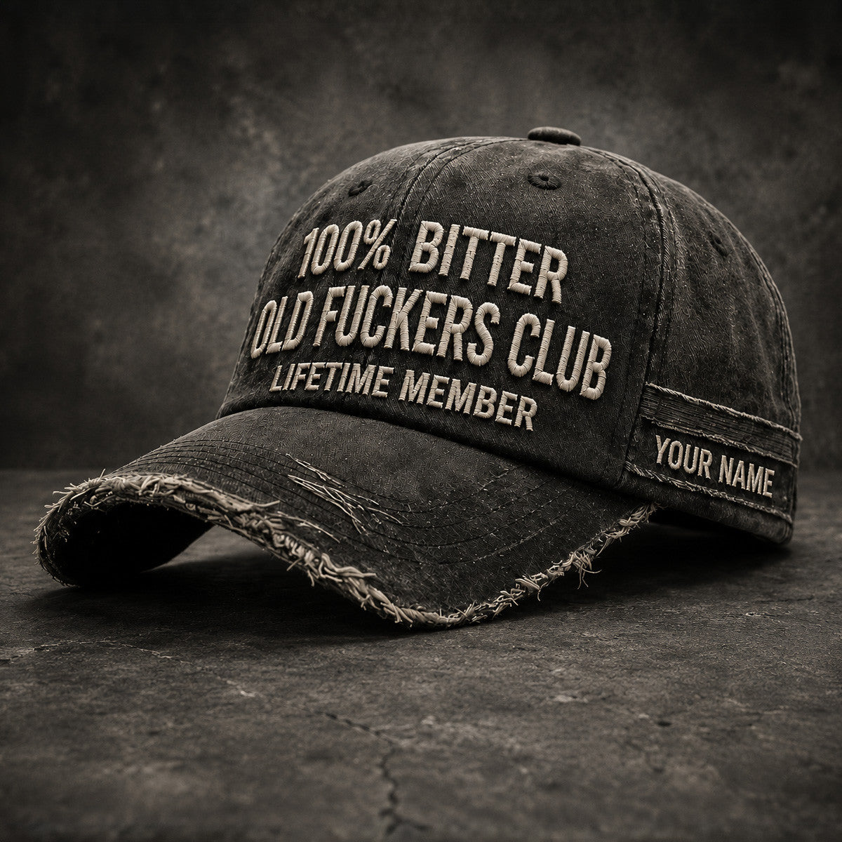 Old Fuckers Club Custom Name Printed Cap Father’s Day Gift for Dad, Funny Lifetime Member Hat, Bitter Grandpa Gift