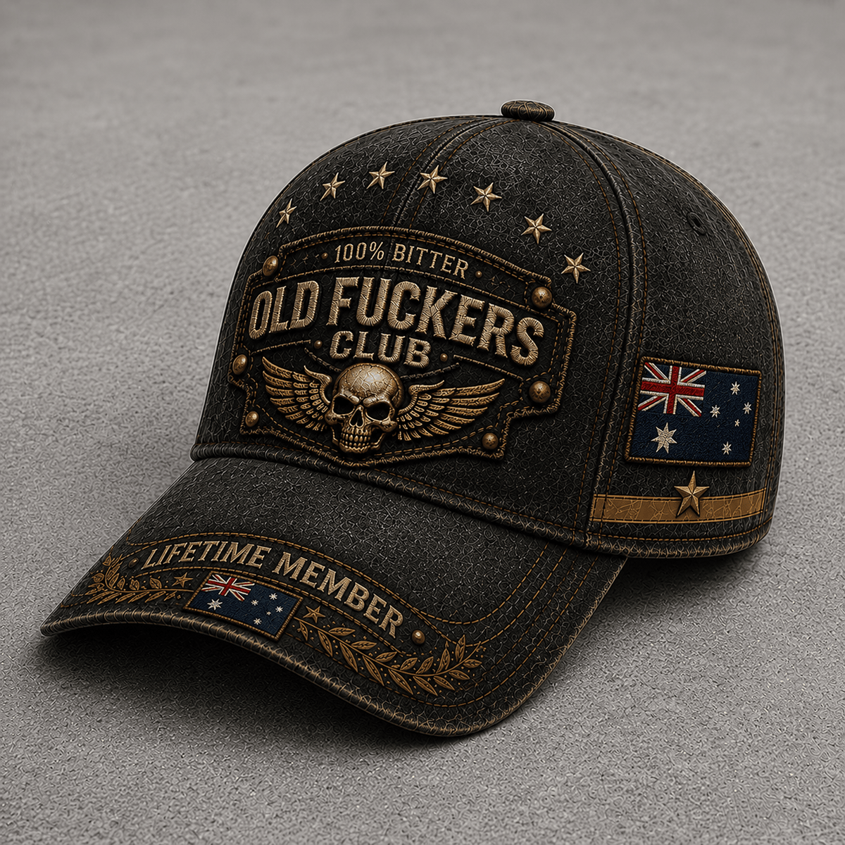 Old Fuckers Club Lifetime Member Printed Cap Patriotic Skull Hat Funny Gift For Dad Father’s Day Grandpa Birthday Gift Australia