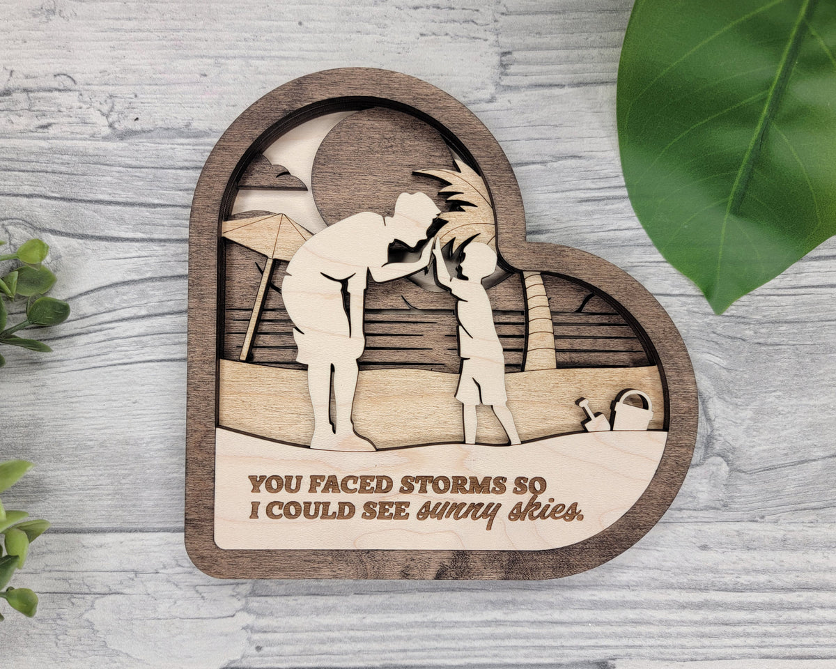 Personalized Father Moments Wood Sign, Family Christmas Ornament, Christmas Decor