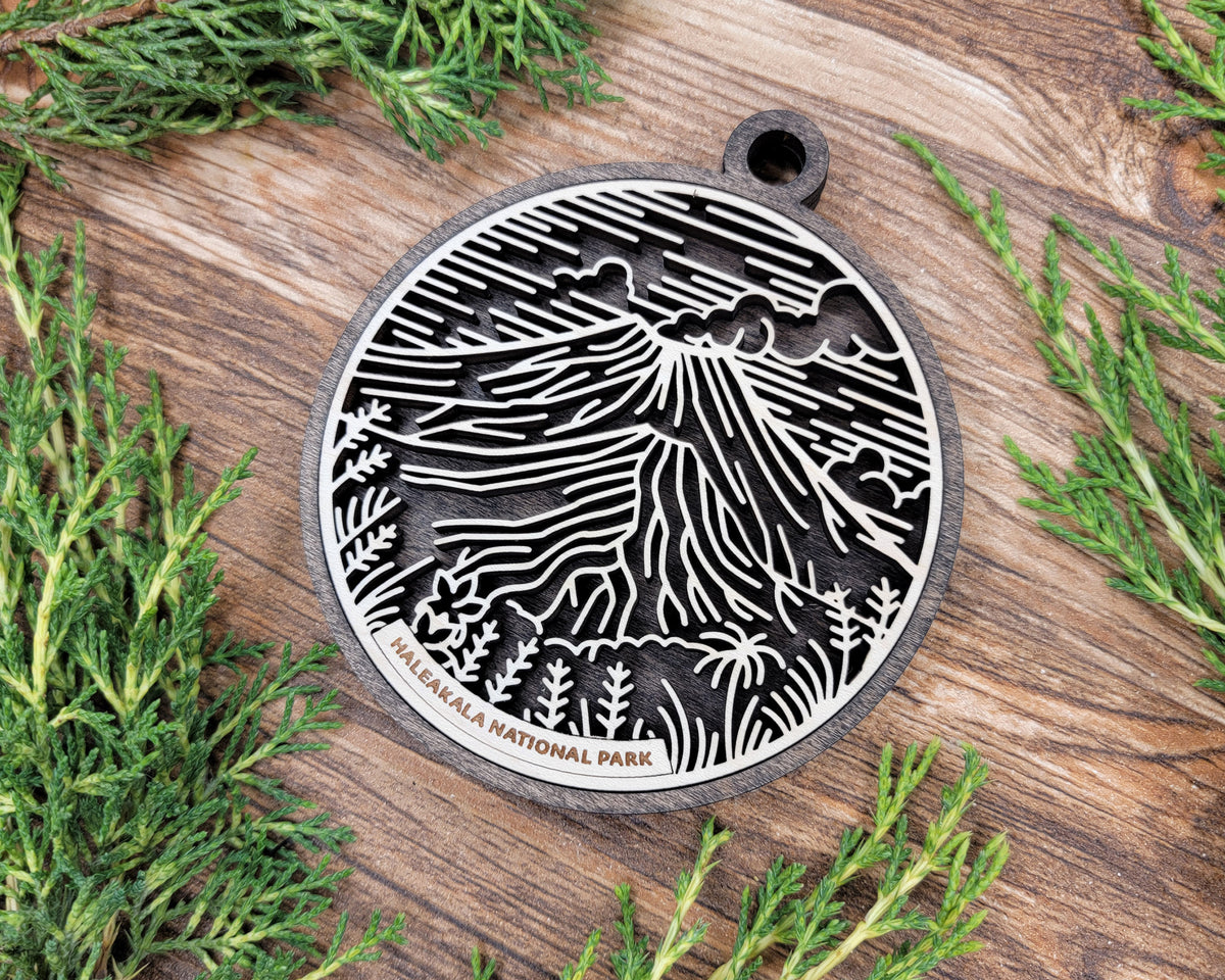 Personalized National Park Wood Sign, Wooden Christmas Ornament, Christmas Decor
