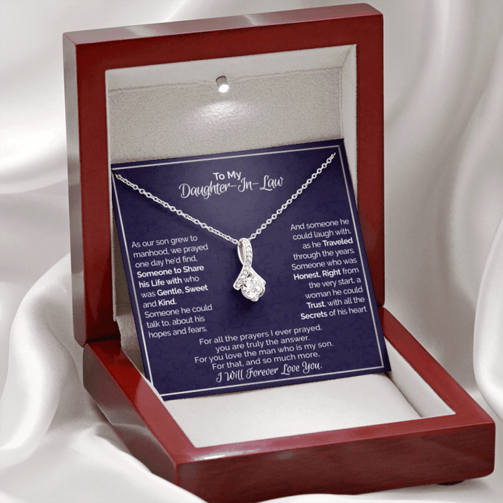 A Gift For Daughter In Law Alluring Love Necklace - You Are Truly The Answer - Alluring Beauty Necklace