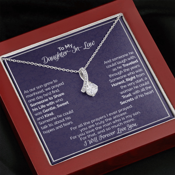 A Gift For Daughter In Law Alluring Love Necklace - You Are Truly The Answer - Alluring Beauty Necklace