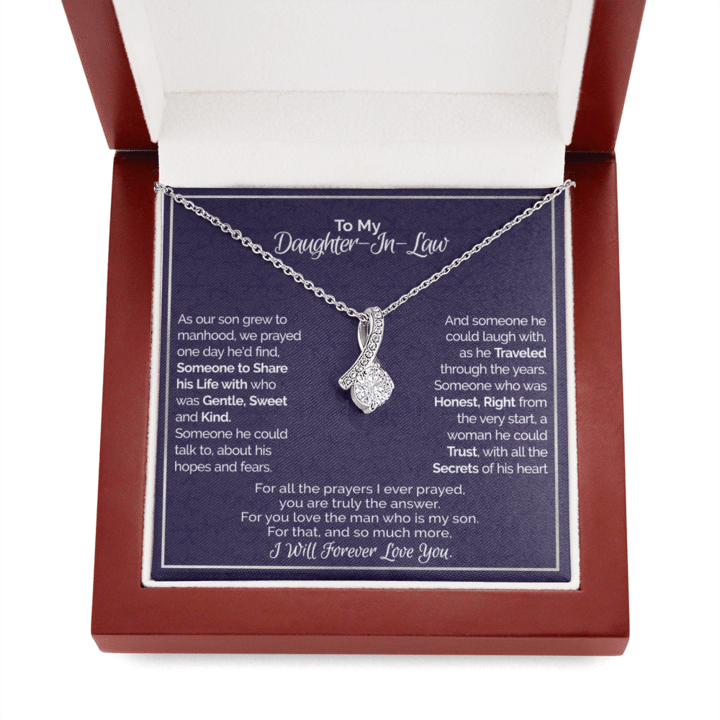 A Gift For Daughter In Law Alluring Love Necklace - You Are Truly The Answer - Alluring Beauty Necklace